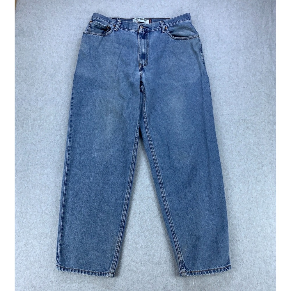 Levi's 560 Jeans Mens 36x32 Blue Comfort Fit Tapered Leg Denim Distressed